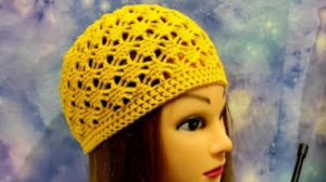 АЖУРНАЯ, ЛЕТНЯЯ ШАПОЧКА КРЮЧКОМ. Шапочка для начинающих. (720p).mp4