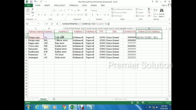 How to merge cells without loss of data in Excel using concatenate смотреть онлайн