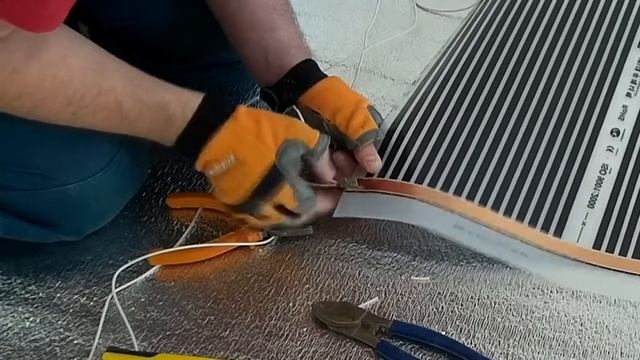 Монтаж пленочного теплого пола смотреть онлайн