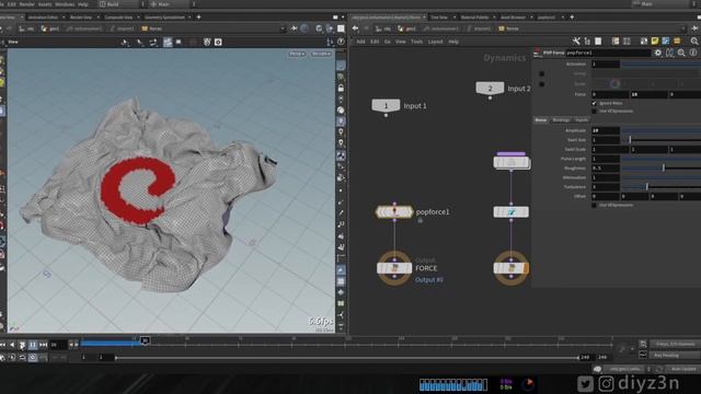 Amazing logo Reveal using Cloth Houdini 19.5 смотреть онлайн