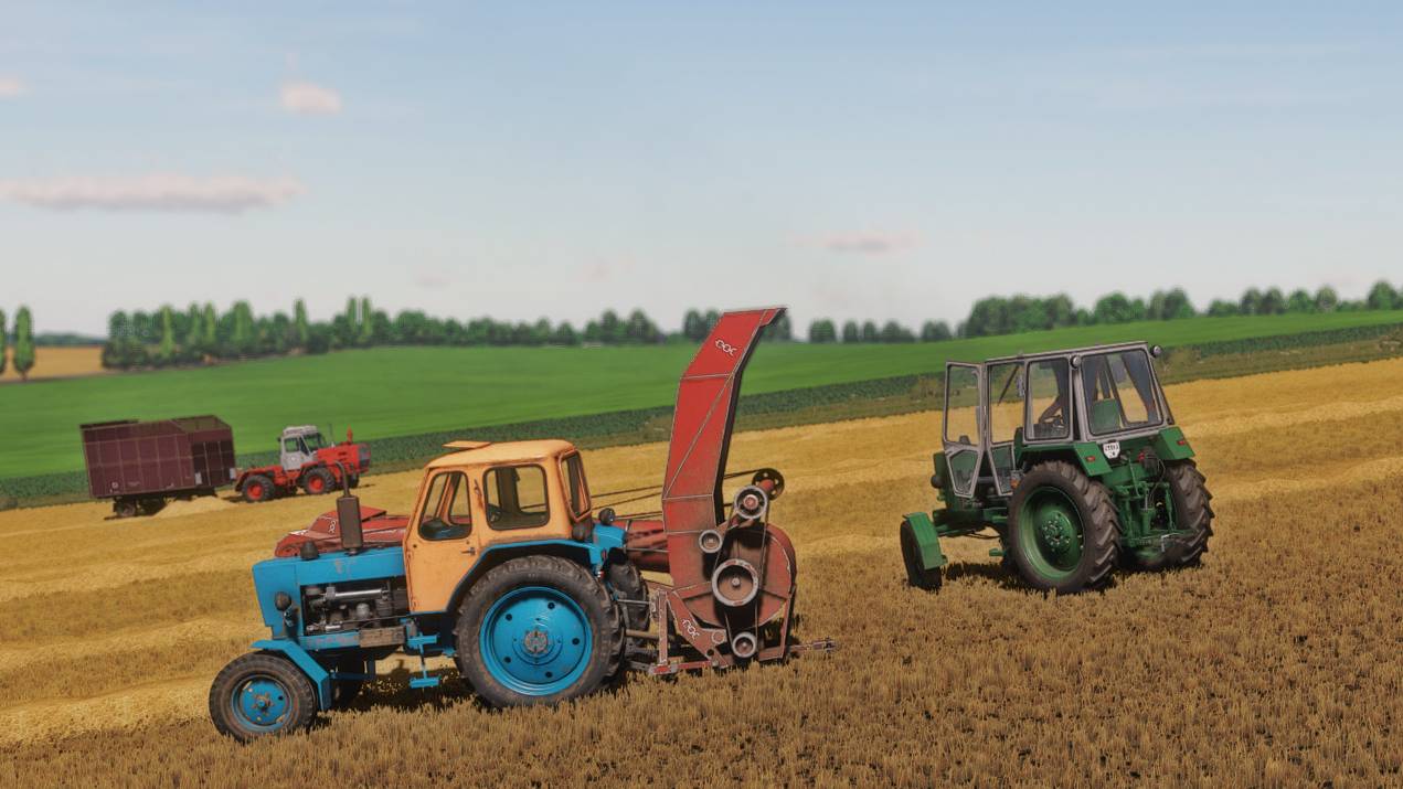 Farming Simulator 22 / Карта СВК Горбани / Уборка соломы, скирдование МТЗ-80, ЮМЗ-6Л/6АКЛ, Т-150К смотреть онлайн
