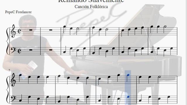 Remando Suavemente_PepeC Piano_Level 1 of 10 смотреть онлайн