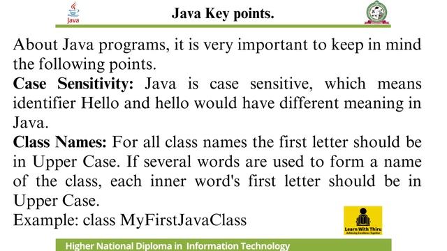 Java Programming Theory Lecturer 02 - Introduction to Java смотреть онлайн