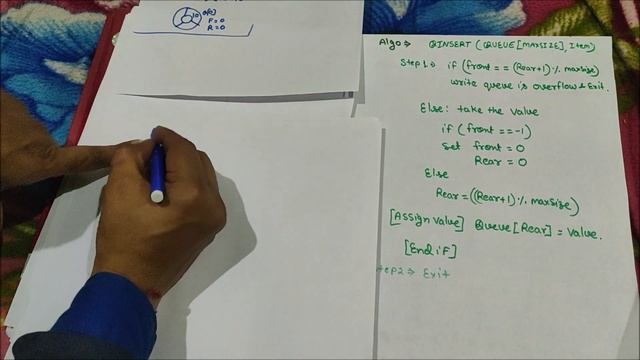 Insert an element in Circular Queue | Algorithm with example in Hindi смотреть онлайн