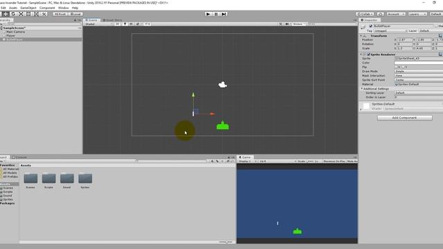 SPACE INVADERS Part.1 - Réaliser un clone de space Invander dans Unity смотреть онлайн