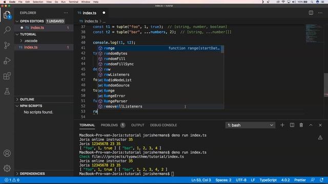 Labeled tuples elements in typescript смотреть онлайн