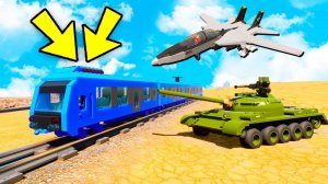 ЗАХВАТ ЛЕГО ПОЕЗДА! ОСТАНОВИТЬ ПОЕЗД ЛЮБОЙ ЦЕНОЙ! ПОЕЗД ПРОТИВ ЛЕГО ТАНКА В БРИК РИГС (Brick Rigs)