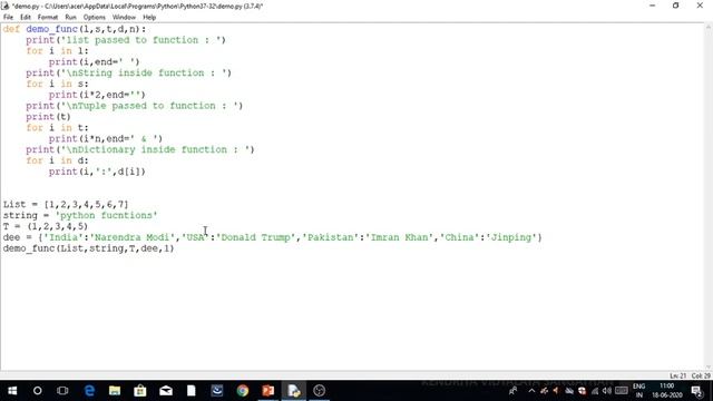 Functions-IV(Passing string, lists, tuples & dictionaries to functions ,mutable/immutable arguments смотреть онлайн