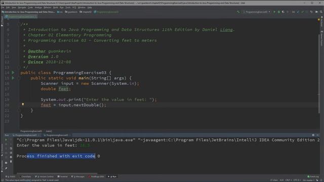Intro to Java Chapter 02 Exercise 03 - Convert feet into meters смотреть онлайн