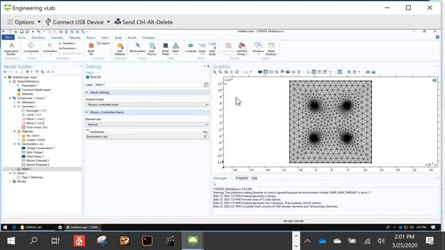 3E - COMSOL simulation of electrostatic potential смотреть онлайн
