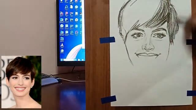 быстрый портрет без построения энн хэтэуэй