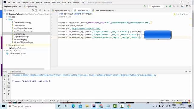How to Automate Login Process Using Selenium Python |FindElement By Xpath in selenium python смотреть онлайн