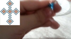 крестик из бисера.
