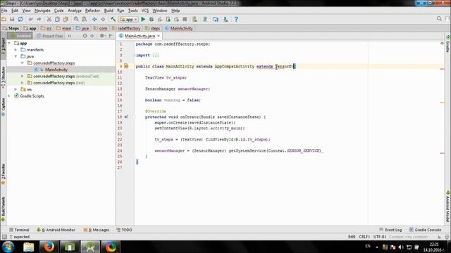 Develop simple Step Counter in Android Studio смотреть онлайн