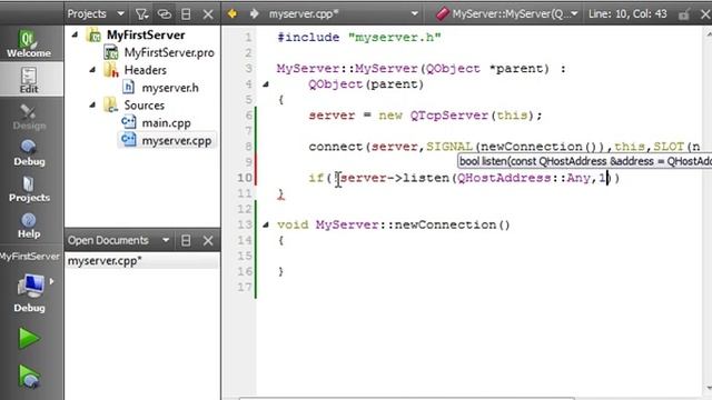 C++ Qt 67 - QTCPServer - a basic TCP server application смотреть онлайн