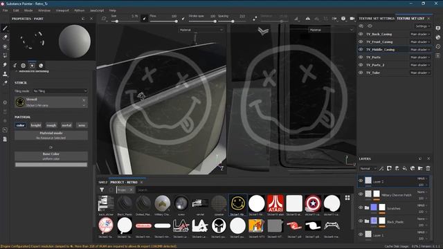 How to work on Stencils and Projection in Substance Painter? | Lesson 17 of 25 | Substance Painter смотреть онлайн