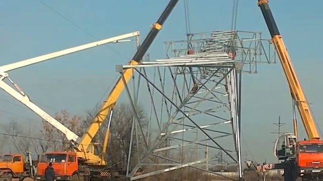 Установка опоры у-110+9 смотреть онлайн