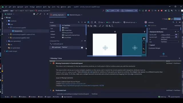 How to fix missing constrains in constrain layout error in android studio || #android_studio #java смотреть онлайн