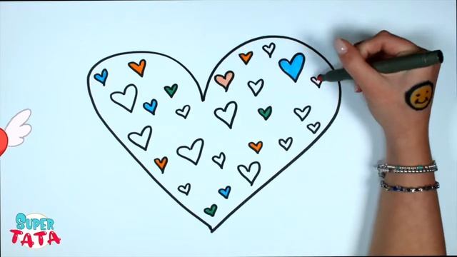 РАЗНОЦВЕТНЫЕ СЕРДЦЕ И СЕРДЕЧКИ - Рисунки для малышей! смотреть онлайн