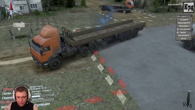 SpinTires обзор мода ( KAMAZ 44108/ 43118/ 6350 ) То, что нужно