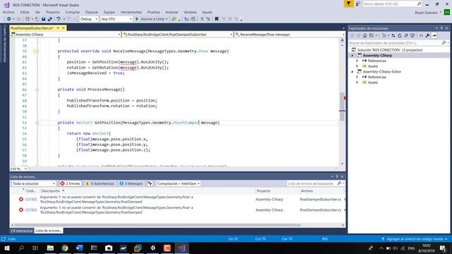 Rosbridge WebSocket connection with Unity3D / ROS Tutorial смотреть онлайн