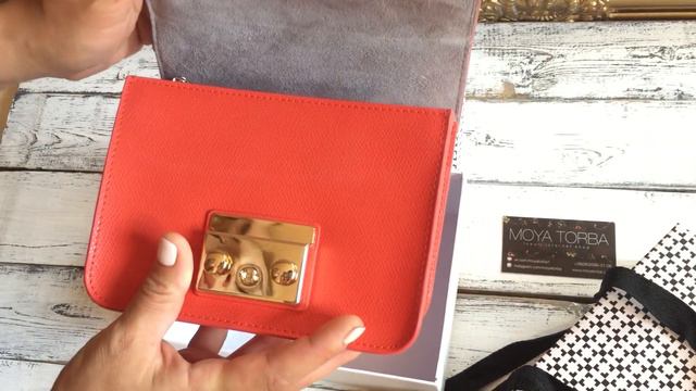 Распаковка клатча Furla Metropolis Mini MAPLE. Unboxing Clutch Furla Metropolis Mini MAPLE