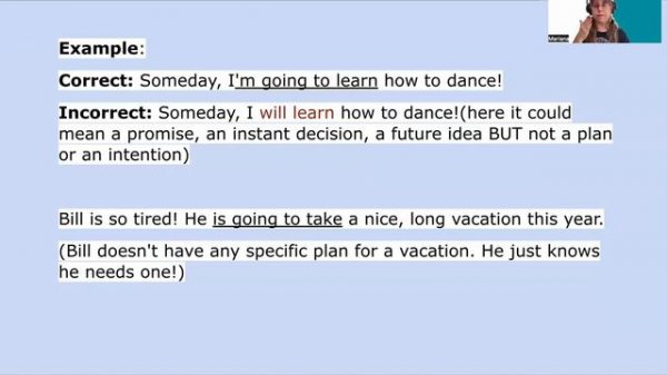 FUTURE PLANS, INTENTIONS AND ARRANGEMENTS