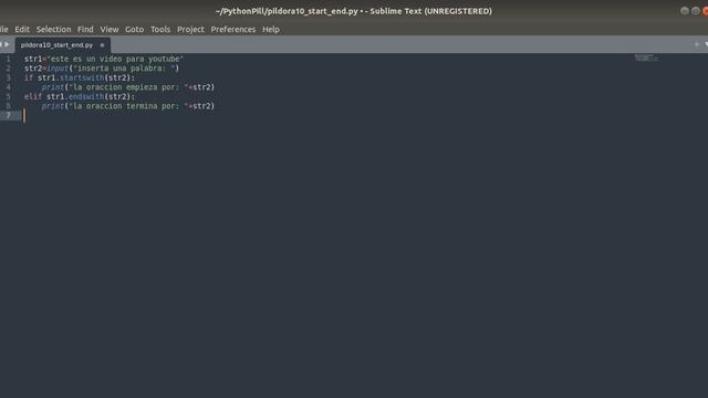 Pildora#10 - Los métodos startswith y endswith en Python смотреть онлайн