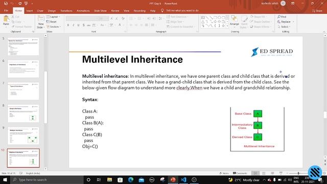 CONCEPTS OF INHERITANCE (DAY - 19) смотреть онлайн