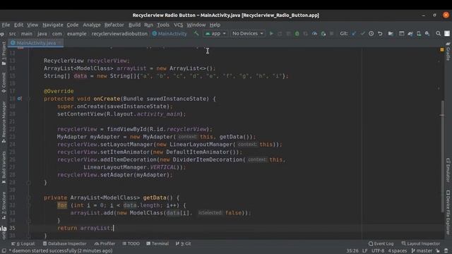 ANDROID - RECYCLERVIEW RADIOBUTTON TUTORIAL IN JAVA смотреть онлайн