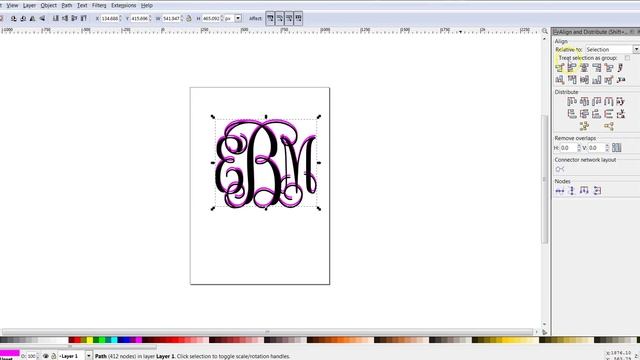 Creating a shadow layer for monograms in Inkscape смотреть онлайн