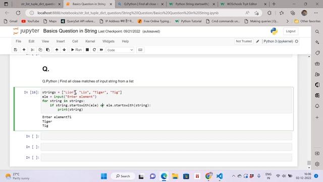 Q.Python | Find all close matches of input string from a list in python || Hindi || смотреть онлайн