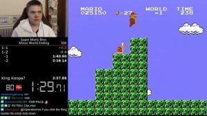(2:35.255) Super Mario Bros. Minus World ending speedrun *Former World Record*