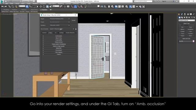 Rendering a quick ambient occlusion pass with VRay 3DS Max смотреть онлайн