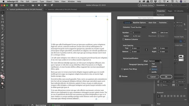 Automatically spread text to fill a text box in InDesign смотреть онлайн