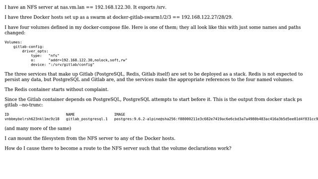 DevOps & SysAdmins: Docker NFS volumes "no route to host" смотреть онлайн