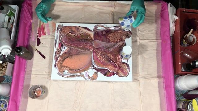 (132) 4 Flip Cup Acrylic Pouring смотреть онлайн