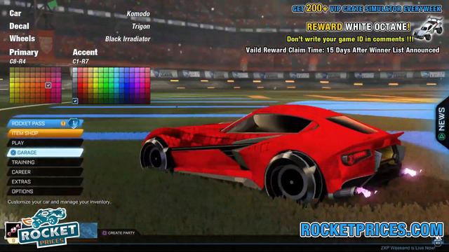Win 10 FREE Painted Komodo Designs With 20XX, Trigon & Irradiator | Rocket League Giveaway 76-1 смотреть онлайн