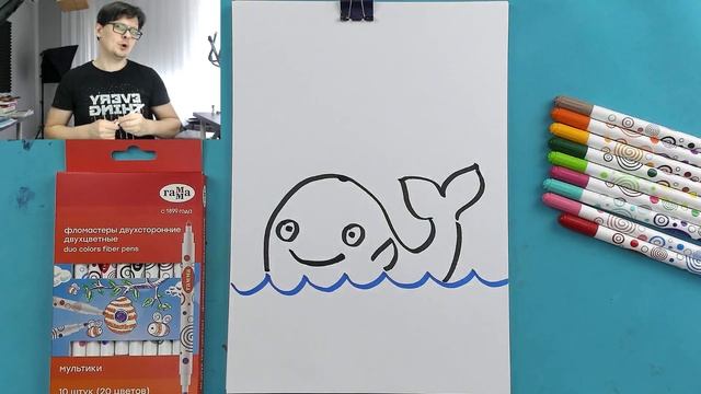 Как нарисовать КИТА / рисунки для детей смотреть онлайн
