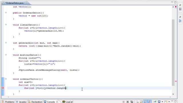 Tutorial Java - Ordenar datos de un Vector смотреть онлайн