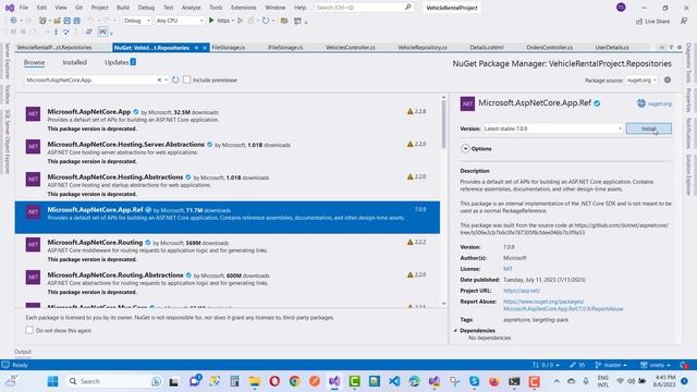 Fix : Package Deprecated Solution |  Microsoft.AspNetCore.Hosting,   Microsoft.AspNetCore.App