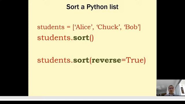 6 How to Sort a Python List (6 of 8) смотреть онлайн