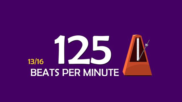 125 BPM 13-16 Metronome смотреть онлайн