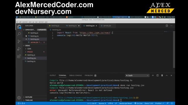 AM Coder - Deno 101 (The Basics) (Javascript/Typescript) смотреть онлайн