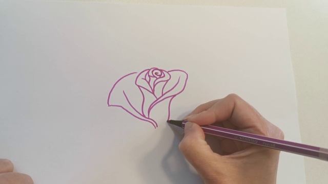 Kак се рисува роза лесно и бързо ? Как легко и просто нарисовать розу ?рисуване на български език смотреть онлайн