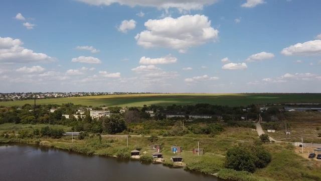 Рыболовный пруд Заря (Великодолинское, Одесская область) Аэросъемка с квадрокоптера смотреть онлайн