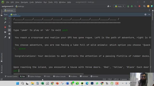 project 3: Choose Your Adventure The Quack or Swim Game using python смотреть онлайн