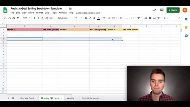 Excel Goal Setting Template (FREE!)