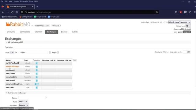 RabbitMQ - Creating Queue, Exchange and Binding and Publishing Message смотреть онлайн