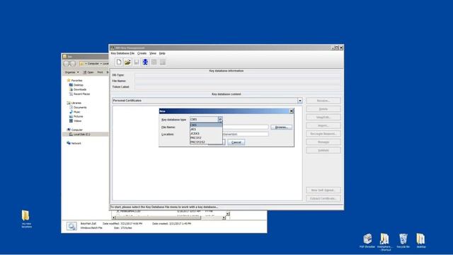 How do I create a new key database type PKCS12 with extension .p12 using the iKeyman utility? смотреть онлайн